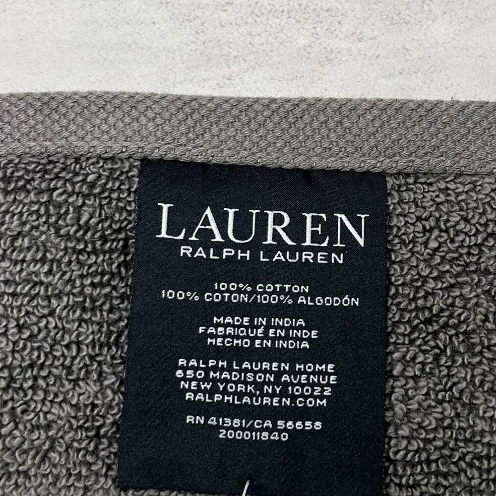 Ralph Lauren Wescott 4 Pc Gray Hand & Washcloth Towel Set